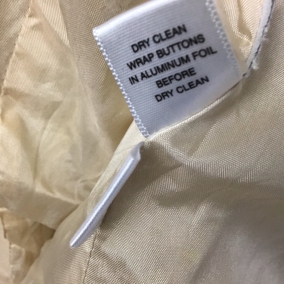 Ann Taylor yellow raw edge basket weave tweed Single Button Blazer Jacket. Sz 4 - Picture 11 of 11